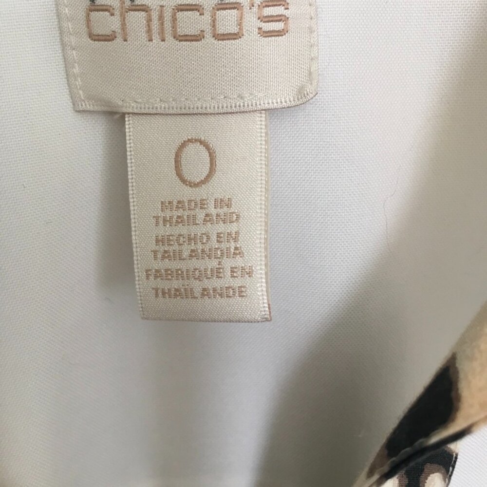 Chico's NWOT Effortless Leopard Trim Naya Top - Picture 2 of 11